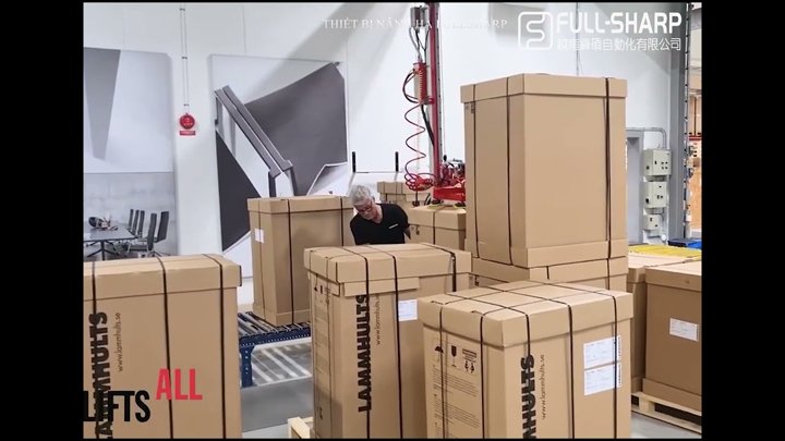 Thiết bị nâng hạ hút chân không thùng hàng carton kích thước lớn