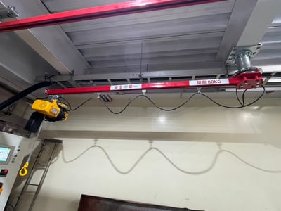 Cầu trục xoay thanh ray 5T treo trần cho trạm làm việc - ảnh 11