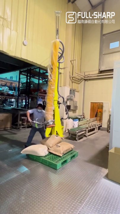 Cầu trục xoay & Thiết bị hút chân không bao tải bột
