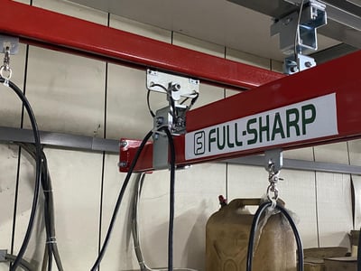 Suspended Pneumatic Jib Crane on 5T Rail with 200 kg Plastic Tray Gripper - ảnh 16