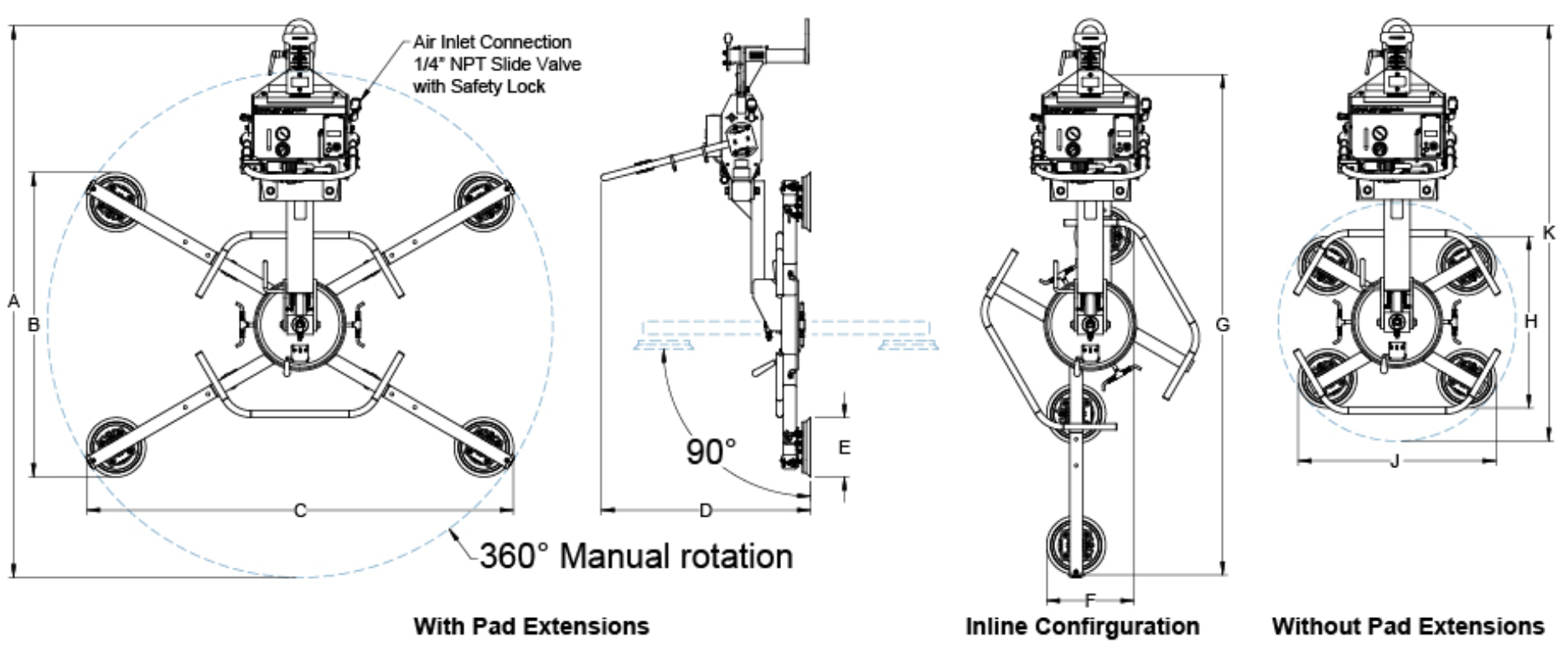 AMC M4 series dimension drawing