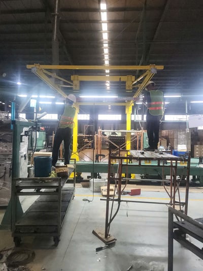 Bộ khung thanh ray 5T treo air balancer 200 kg gắp motor xe - ảnh 4