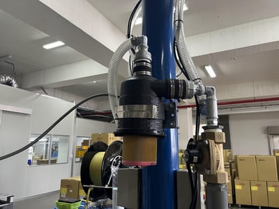 Fixed-Base Aluminum Rail Jib Crane with KITO Hoist for Carton Box Suction - ảnh 1