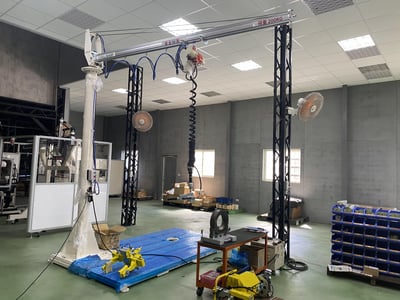 Cầu trục xoay ray nhôm, palang KITO kéo tay và nam châm gạt tay - ảnh 12
