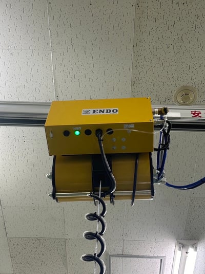 Thanh ray nhôm và palăng ENDO khí nén móc cuộn vào thùng giấy - ảnh 11