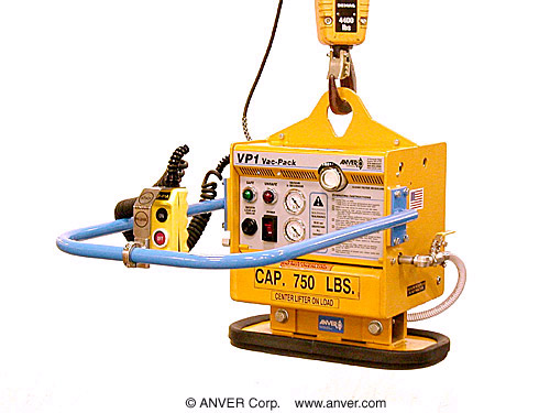 ANVER VP1-FVL with FP100190G-A2B7: lifting and handling small porous and semi-porous loads up to 750 lb (340 kg)