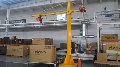Cầu trục xoay thanh ray 5T treo pa lăng điện 250 kg - ảnh 5