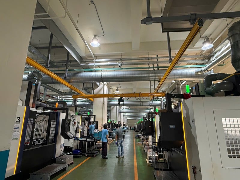 Thanh ray KBK 500kg treo tời servo nâng phôi, khuôn cho máy CNC