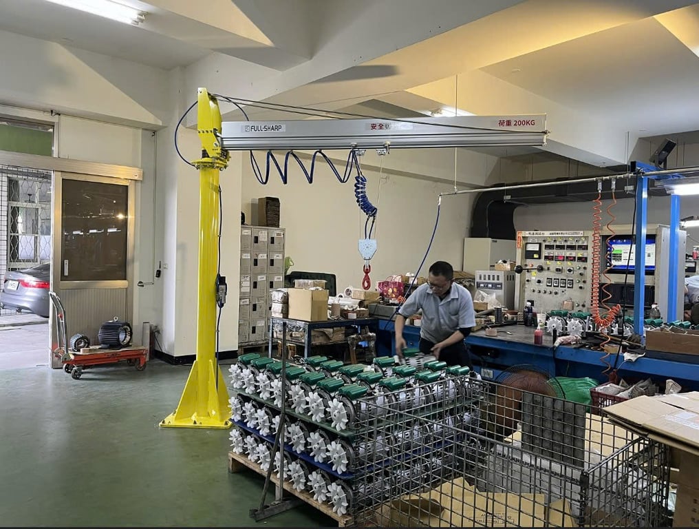 Pneumatic Assist Jib Crane for Workshops