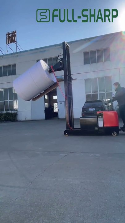 Xe nâng điện cao: Nâng hạ cuộn giấy. Xe nâng điện nâng cuộn nguyên liệu