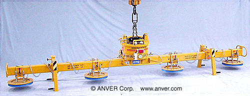 ANVER M720M4-230: lifting & handling steel sheet 25 ft x 6 ft (7.6 m x 1.8 m) up to 7200 lb (3266 kg)