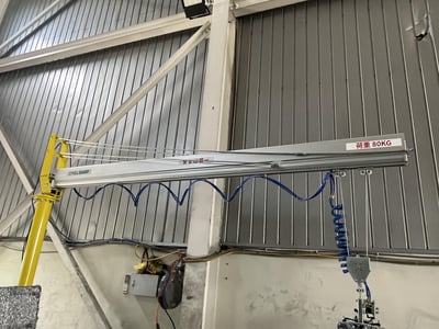 Pneumatic Jib Crane with Scrap Metal Gripper - ảnh 2