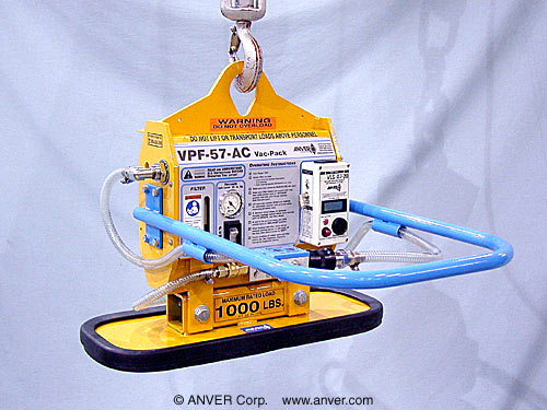 ANVER VPF-57-AC with FP100250G-A2B7: lifting and handling stone blocks up to 1000 lb (454 kg)