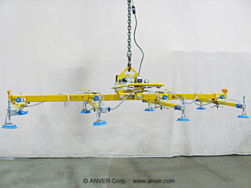 ANVER : lifting & handling metal sheets 12 ft x 6 ft (3.7 m x 1.8 m) up to 800 lbs (363 kg)