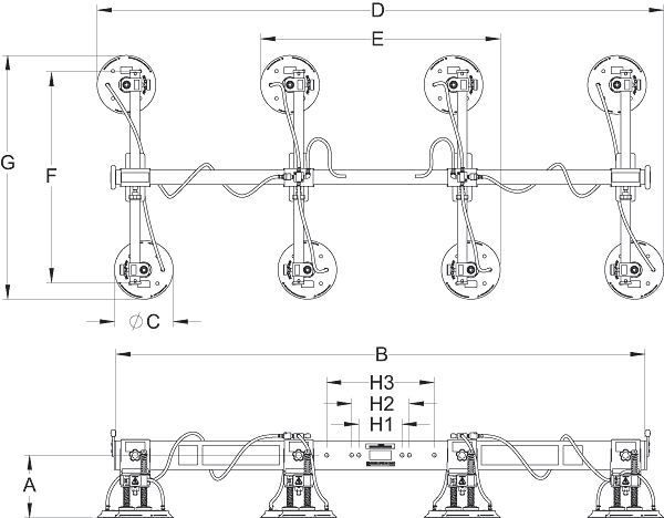 L400M8 dimension drawing