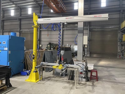 Pneumatic Jib Crane with Vacuum Lifting Pad for Steel Plates - ảnh 2