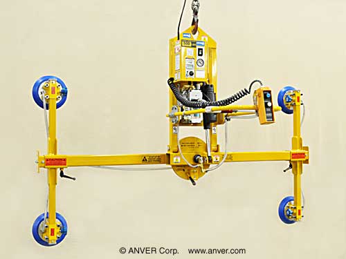 ANVER ET50M4-86-2/44MR four pad electric powered vacuum lifter with powered tilt and manual rotate