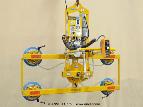 ANVER ET100M4-24-2/61MR four pad electric lifter with powered tilt and manual rotation