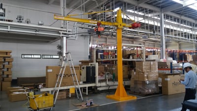 Cầu trục xoay thanh ray 5T treo pa lăng điện 250 kg - ảnh 4