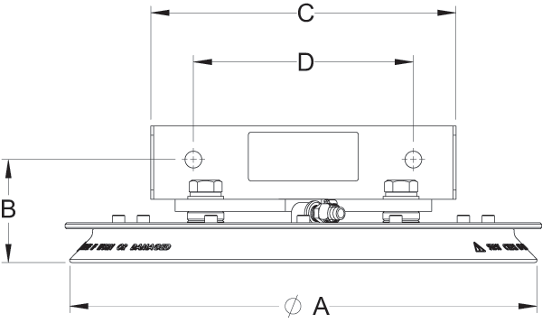 Bolt-on seal pad attachment dimension drawing