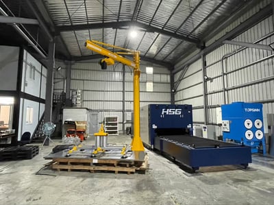 Cầu trục xoay 500kg treo mặt hút chân không dùng cơ - ảnh 15