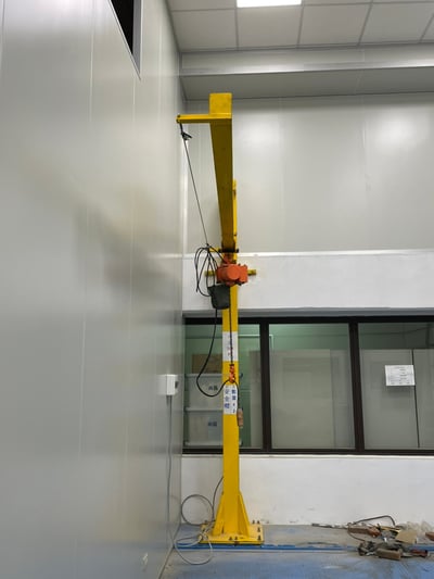 Cầu trục xoay thanh chữ H treo palăng điện - ảnh 2