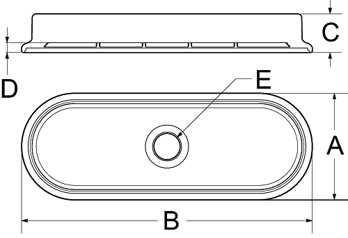 Bản vẽ kích thước giác hút oval OPF