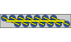 Crossarm and pad positions on 14-pad frame, diagram 2