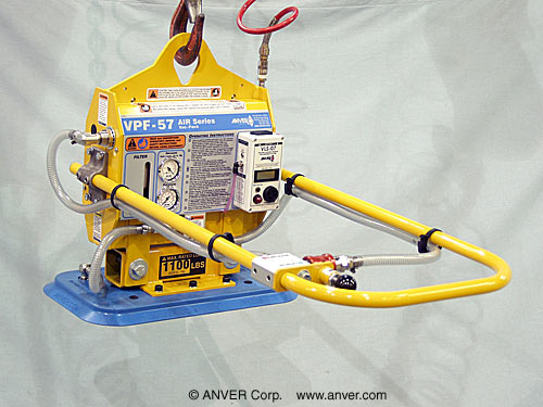 ANVER VPF-57/30-AIR with PA1220-S-3: lifting & handling graphite blocks up to 1100 lbs (499 kg)