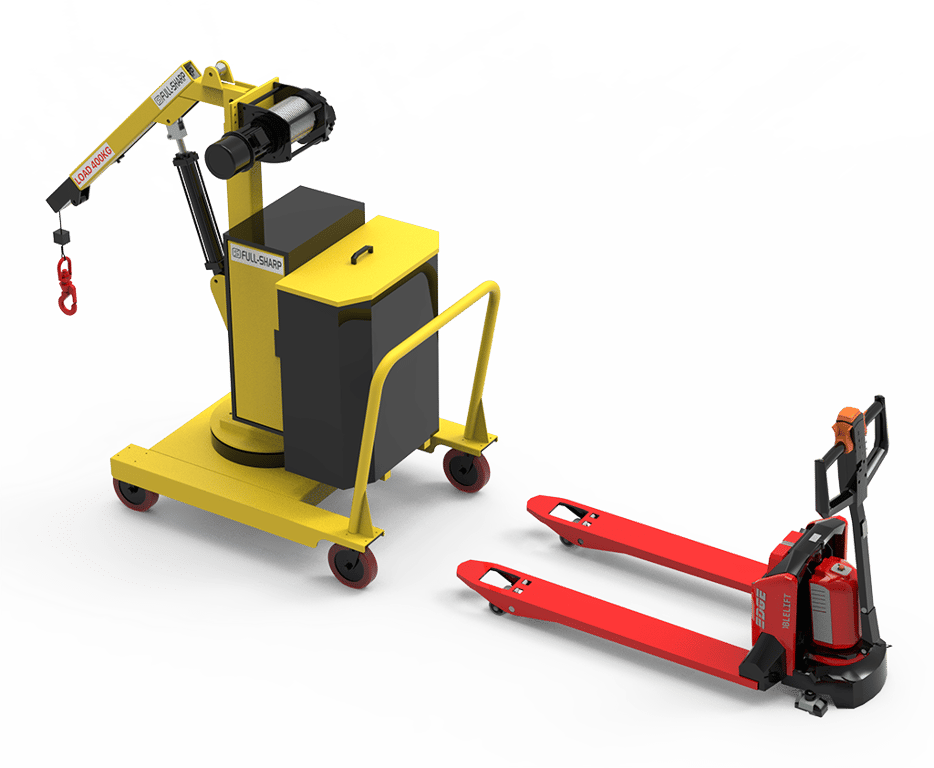 Xe cẩu điện đẩy tay 400kg - Góc 2