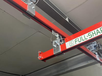 Suspended Pneumatic Jib Crane on 5T Rail with 200 kg Plastic Tray Gripper - ảnh 14