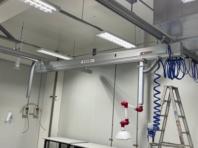 Thanh ray nhôm treo cầu trục khí nén 200 kg cảm ứng lực - ảnh 32
