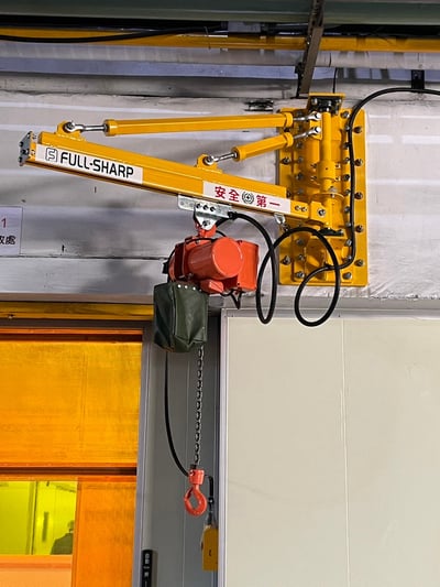 Cầu trục xoay pa lăng điện treo tường cho trạm làm việc - ảnh 5