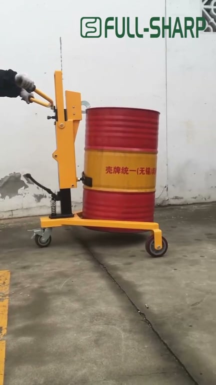 Xe đẩy tay nâng hạ thùng phuy, thùng sắt