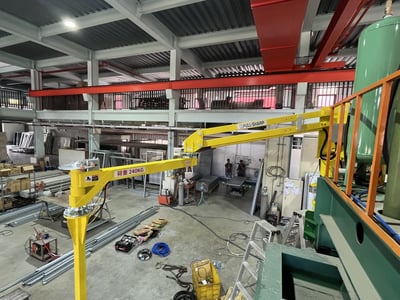 Tay nâng trợ lực treo cột, đầu hút chân không nâng tấm thép - ảnh 2