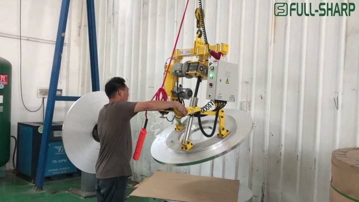Mặt hút chân không dùng diện hút nâng cuộn kim loại 250kg