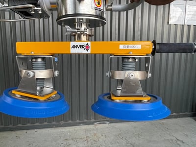 Cầu trục xoay ray nhôm treo bộ hút Anver hút bao khối cao su - ảnh 24