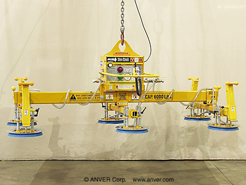 ANVER E600M6-110-3/44: lifting & handling steel plate 12 ft x 6 ft (3.7 m x 1.8 m) up to 6000 lbs (2722 kg)