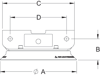 Slip-on seal pad attachment dimension drawing