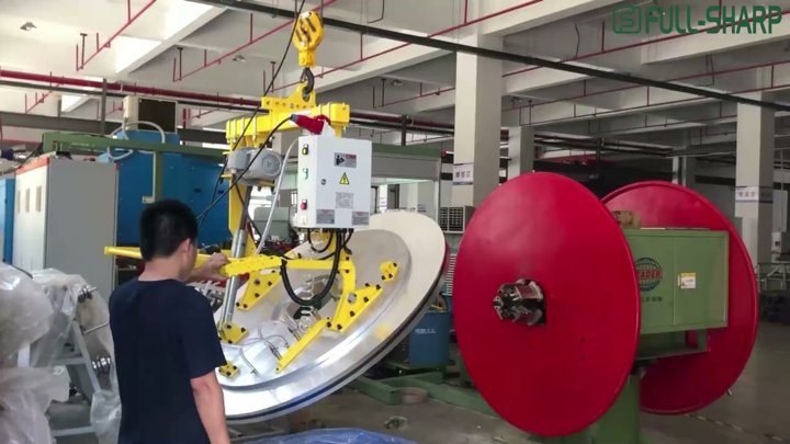 Mặt hút chân không dùng điện nâng cuộn kim loại nặng 1000kg