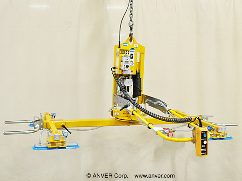 ANVER ET50M4-79-2/44CMR four pad electric powered vacuum lifter with powered tilt and manual rotate