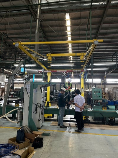 Bộ khung thanh ray 5T treo air balancer 200 kg gắp motor xe - ảnh 26