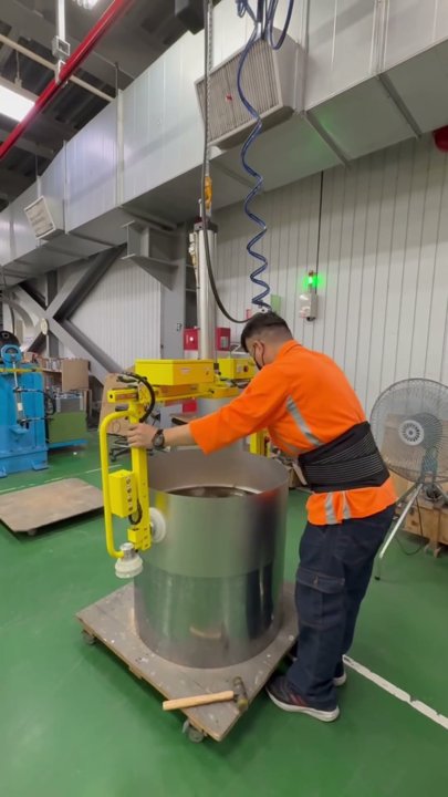 Hệ Thống Nâng Kẹp Cuộn Thép Inox | Ray Trượt 200kg + Xi Lanh Khí Nén | Fullsharp Vietnam