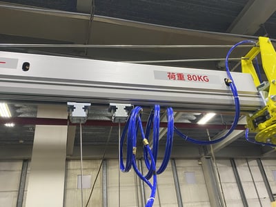 Pneumatic Jib Crane with Plastic Tray Hook Tool - ảnh 5