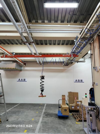 Thanh ray 5T treo trần kết hợp palăng Lifts All hút thùng giấy - ảnh 5