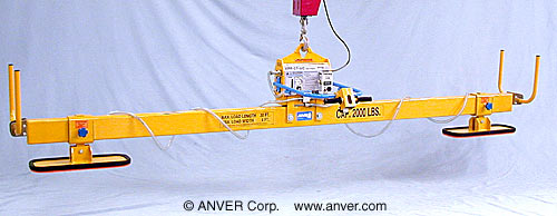ANVER E200M2-150-FP: lifting & handling refrigerator panels 30 ft x 4 ft (9.1 m x 1.2 m) up to 200 lb (90.7 kg)