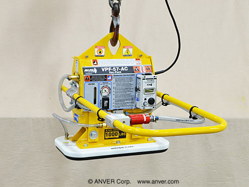 ANVER VPF-57-AC with FPA120210G33: lifting & handling stone slabs weighing up to 1000 lbs (454 kg)