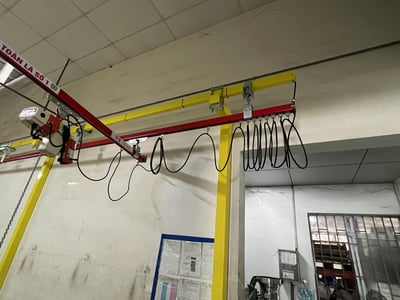 Bộ khung thanh ray treo palăng KITO và tay kẹp khay ốc vít - ảnh 15