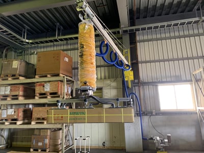 Column-Mounted Aluminum Rail Jib Crane with ANVER Vacuum Lifter for Long Cartons - ảnh 12