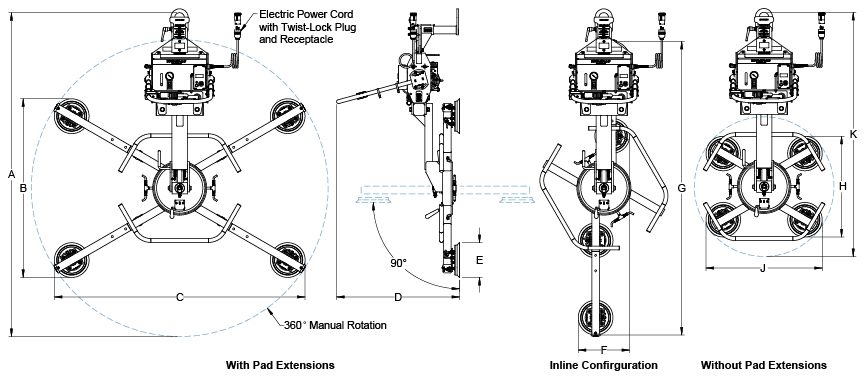 EMC M4 series dimension drawing